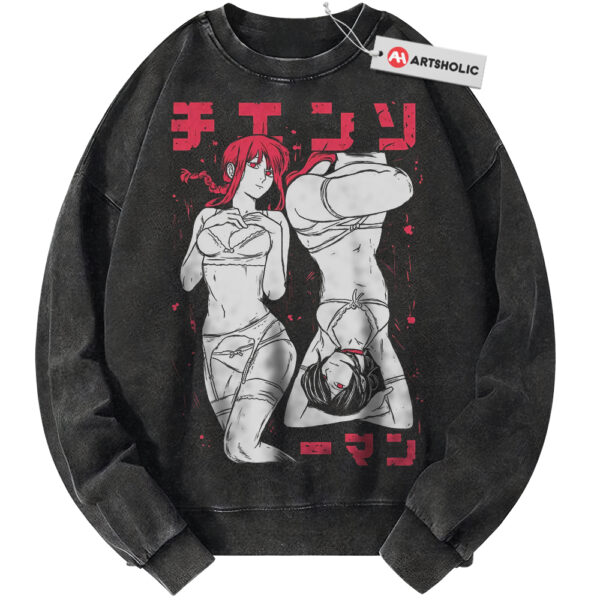 Reze and Makima Sweatshirt, Chainsaw Man Sweatshirt, Anime Sweatshirt, Vintage Sweater