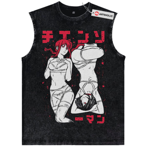 Reze and Makima Tank Top, Chainsaw Man Tank Top, Anime Tank Top, Vintage Tank Top