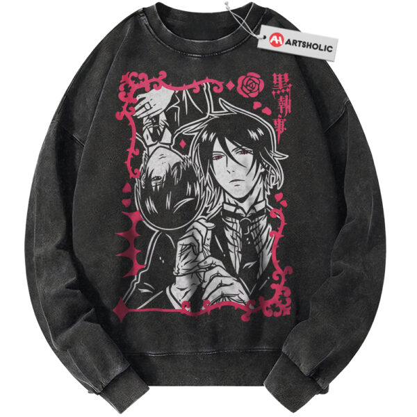 Sebastian Michaelis and Ciel Phantomhive Sweatshirt, Black Butler Sweatshirt, Anime Sweatshirt, Vintage Sweater