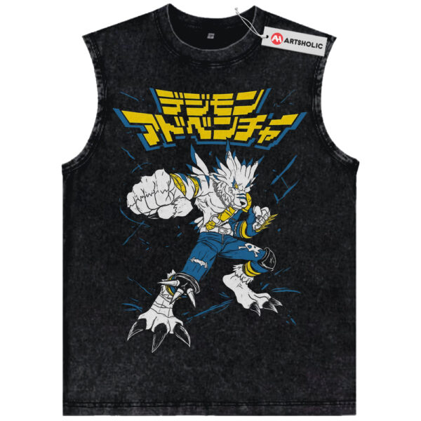 WereGarurumon Tank Top, Digimon Tank Top, Anime Tank Top, Vintage Tank Top
