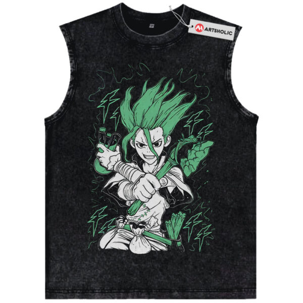 Senku Ishigami Tank Top, Dr Stone Tank Top, Anime Tank Top, Vintage Tank Top