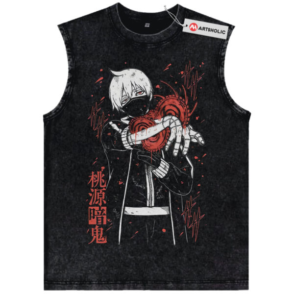 Jin Kougasaki Tank Top, Tougen Anki: Dark Demon of Paradise Tank Top, Anime Tank Top, Vintage Tank Top