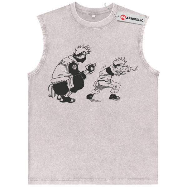 Kakashi and Naruto Tank Top, Anime Tank Top, Vintage Tank Top