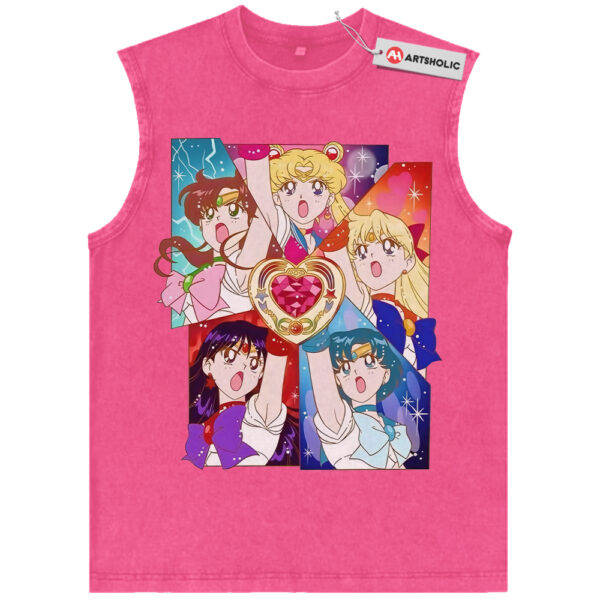 Sailor Moon Tank Top, Anime Tank Top, Vintage Tank Top - Rose Red, XL