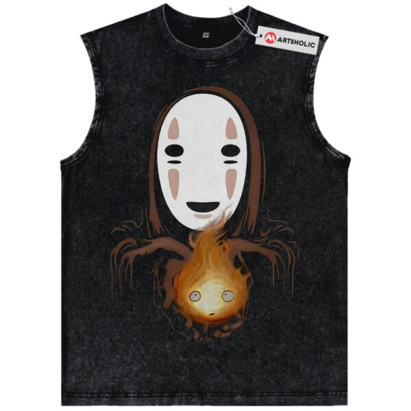 No Face Tank Top, Calcifer Tank Top, Spirited Away Tank Top, Studio Ghibli Tank Top, Anime Tank Top, Vintage Tank Top
