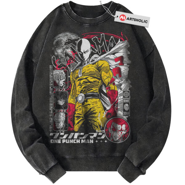 Saitama Sweatshirt, One Punch Man Sweatshirt, Anime Sweatshirt, Vintage Sweater