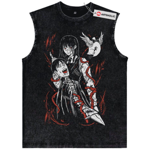 Asa Mitaka and Yoru Tank Top, War Devil Tank Top, Chainsaw Man Tank Top, Anime Tank Top, Vintage Tank Top