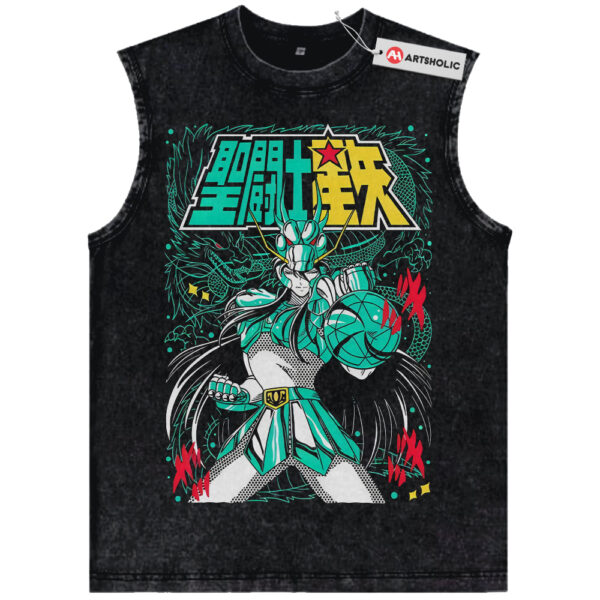 Dragon Shiryu Tank Top, Saint Seiya Tank Top, Anime Tank Top, Vintage Tank Top