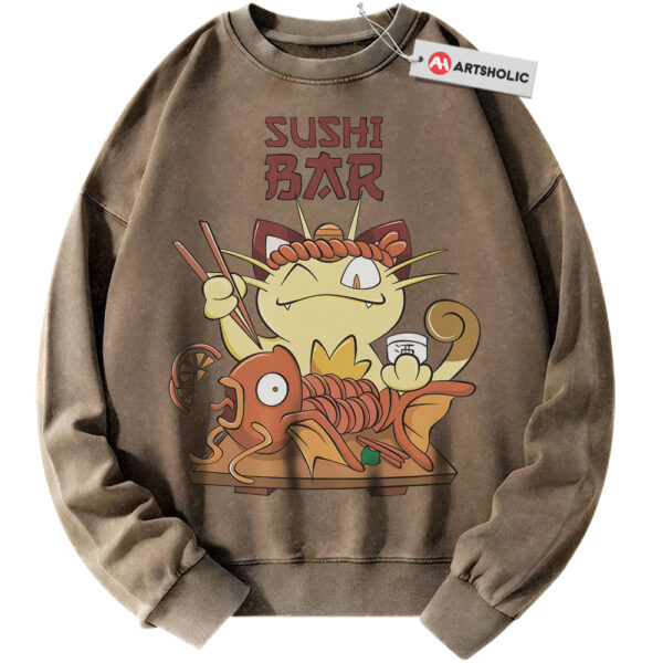 Meowth Sweatshirt, Magikarp Sweatshirt, Pokemon Sweatshirt, PKM Sweatshirt, Anime Sweatshirt, Vintage Sweater