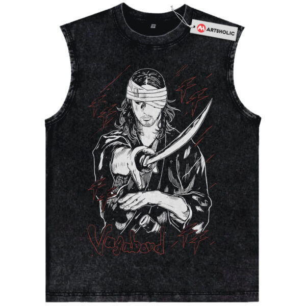Musashi Miyamoto Tank Top, Vagabond Tank Top, Anime Tank Top, Vintage Tank Top