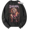 Sakura Haruno Sweatshirt, Naruto Sweatshirt, Anime Sweatshirt, Vintage Sweater