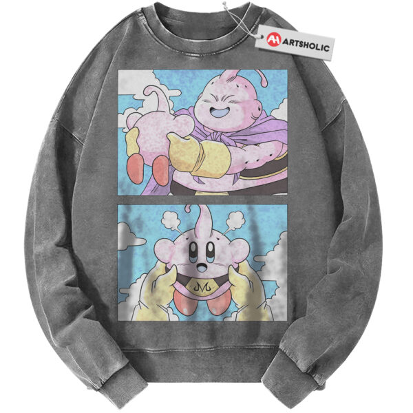 Majin Buu and Kirby Sweatshirt, Dragon Ball Sweatshirt, Anime Sweatshirt, Vintage Sweater