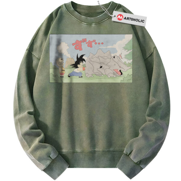 Rhyhorn Sweatshirt, Krillin and Son Goku Sweatshirt, Dragon Ball Sweatshirt, Pokemon Sweatshirt, Anime Sweatshirt, Vintage Sweater
