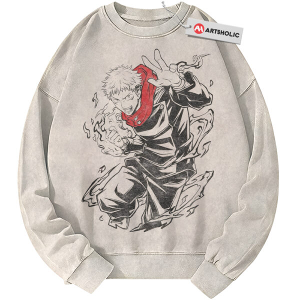Yuji Itadori Sweatshirt, Jujutsu Kaisen Sweatshirt, Anime Sweatshirt, Vintage Sweater