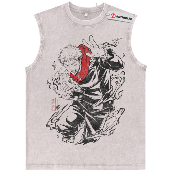 Yuji Itadori Tank Top, Jujutsu Kaisen Tank Top, Anime Tank Top, Vintage Tank Top