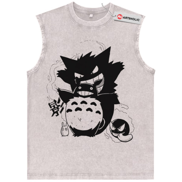 Gengar and Totoro Tank Top, Pokemon Tank Top, My Neighbor Totoro Tank Top, Studio Ghibli Tank Top, Anime Tank Top, Vintage Tank Top