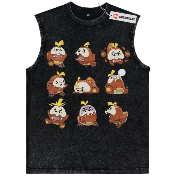 Fuecoco Tank Top, Pokemon Tank Top, PKM Tank Top, Anime Tank Top, Vintage Tank Top - Black, L