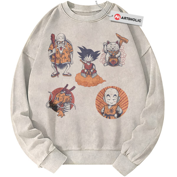 Krillin Son Goku Shenron and Master Roshi Sweatshirt, Dragon Ball Sweatshirt, Anime Sweatshirt, Vintage Sweater