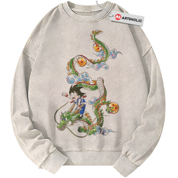Son Goku and Shenron Sweatshirt, Dragon Ball Sweatshirt, Anime Sweatshirt, Vintage Sweater
