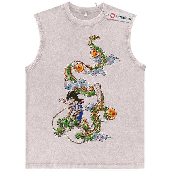 Son Goku and Shenron Tank Top, Dragon Ball Tank Top, Anime Tank Top, Vintage Tank Top