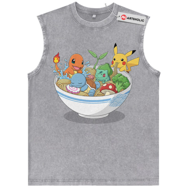 Pikachu, Squirtle, Bulbasaur and Charmander Tank Top, Pokemon Tank Top, PKM Tank Top, Anime Tank Top, Vintage Tank Top