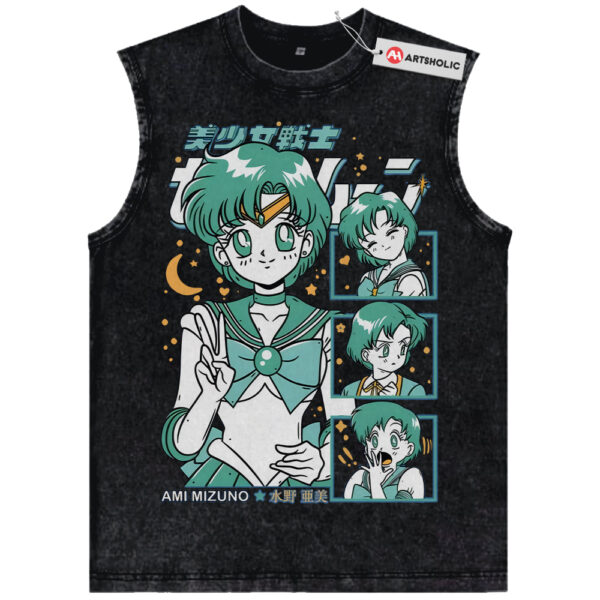 Ami Mizuno Tank Top, Sailor Mercury Tank Top, Sailor Moon Tank Top, Anime Tank Top, Vintage Tank Top