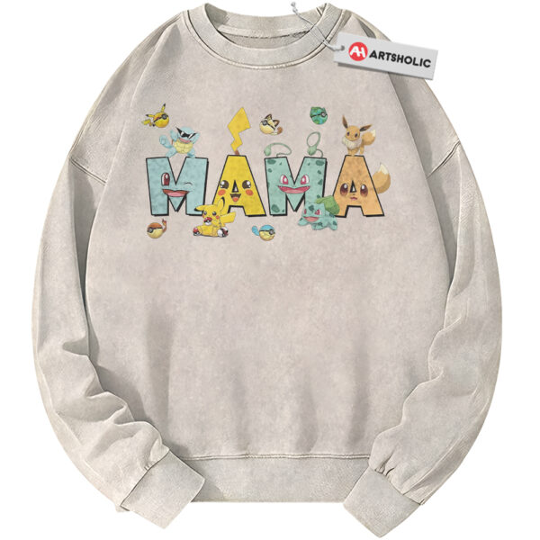 Pokemon Sweatshirt, Mother's Day Sweatshirt, Anime Sweatshirt, Vintage Sweater