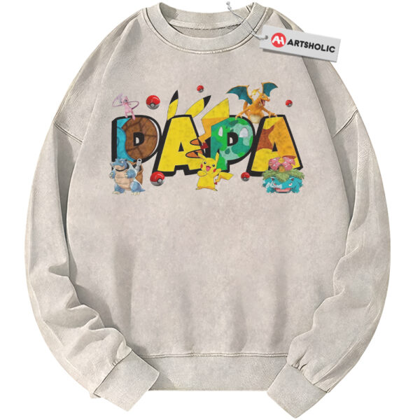 Pokemon Sweatshirt, Father's Day Sweatshirt, Anime Sweatshirt, Vintage Sweater