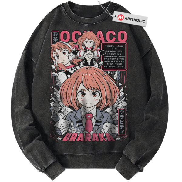Ochaco Uraraka Sweatshirt, MHA Sweatshirt, Anime Sweatshirt, Vintage Sweater