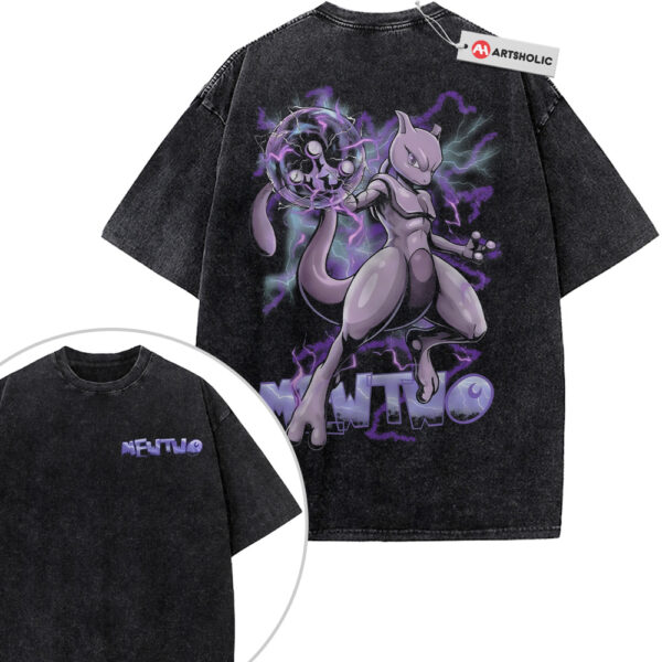 Mewtwo Shirt, Pokemon Shirt, Anime Shirt, Vintage T-Shirt 2-Sided