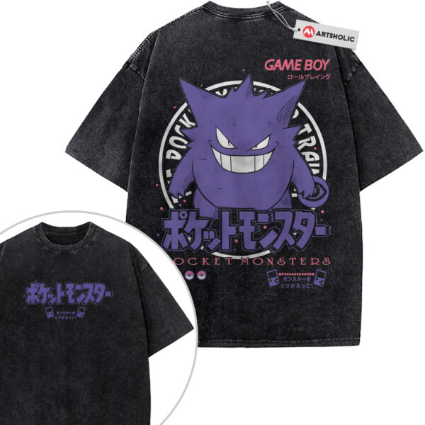 Gengar Shirt, Pokemon Shirt, Anime Shirt, Vintage T-Shirt 2-Sided