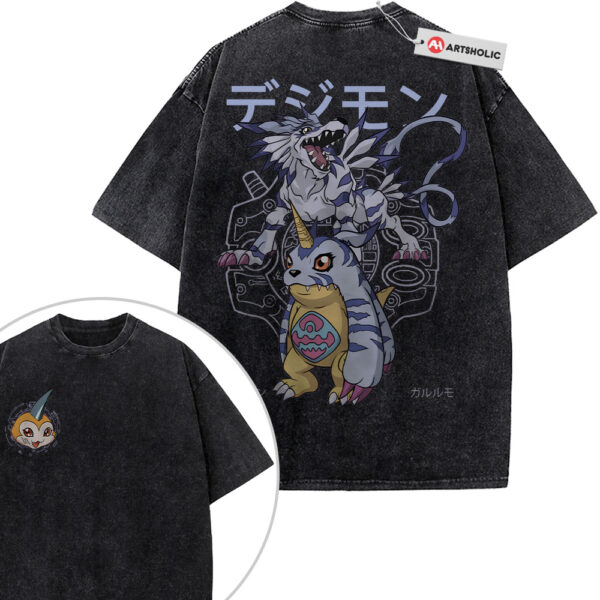 Gabumon Shirt, Garurumon Shirt, Digimon Shirt, Anime Shirt, Vintage T-Shirt 2-Sided