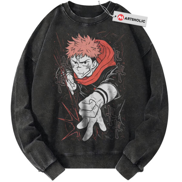 Yuji Itadori Sweatshirt, Jujutsu Kaisen Sweatshirt, Anime Sweatshirt, Vintage Sweater