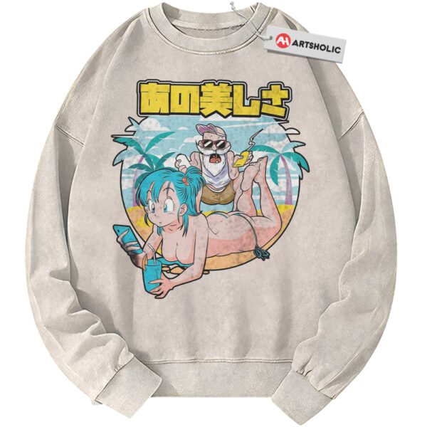 Bulma Sweatshirt, Master Roshi Sweatshirt, Dragon Ball Sweatshirt, Anime Sweatshirt, Vintage Sweater