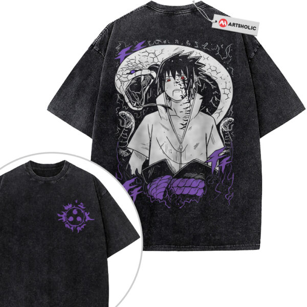 Sasuke Uchiha Shirt, Naruto Shirt, Anime Shirt, Vintage Tee 2-Sided