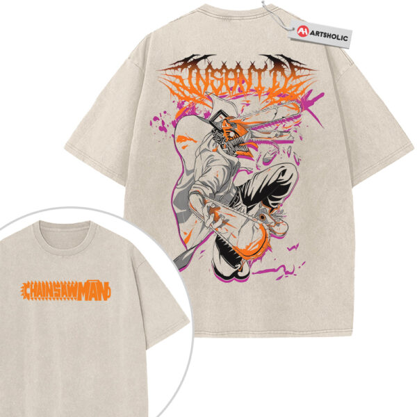 Denji Shirt, Chainsaw Man Shirt, Anime Shirt, Vintage Tee 2-Sided