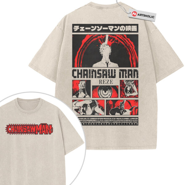 Denji Shirt, Chainsaw Man Shirt, Anime Shirt, Vintage Tee 2-Sided