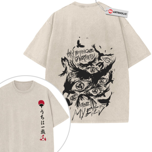 Sharingan Shirt, Naruto Shirt, Anime Shirt, Vintage T-Shirt 2-Sided