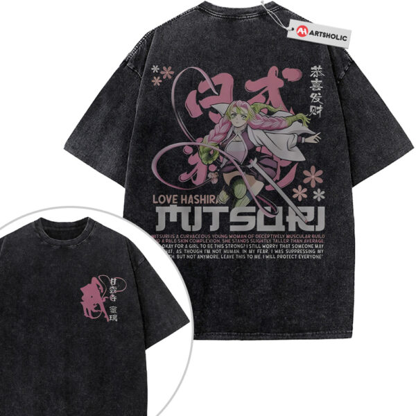 Mitsuri Kanroji Shirt, Demon Slayer Shirt, Anime Shirt, Vintage T-Shirt 2-Sided