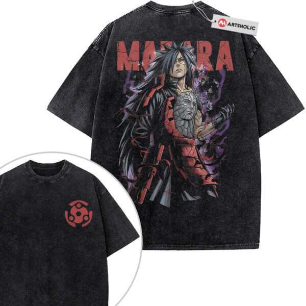 Madara Uchiha Shirt, Naruto Shirt, Anime Shirt, Vintage T-Shirt 2-Sided