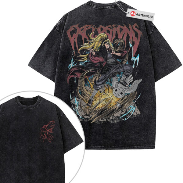 Deidara Shirt, Naruto Shirt, Anime Shirt, Vintage T-Shirt 2-Sided