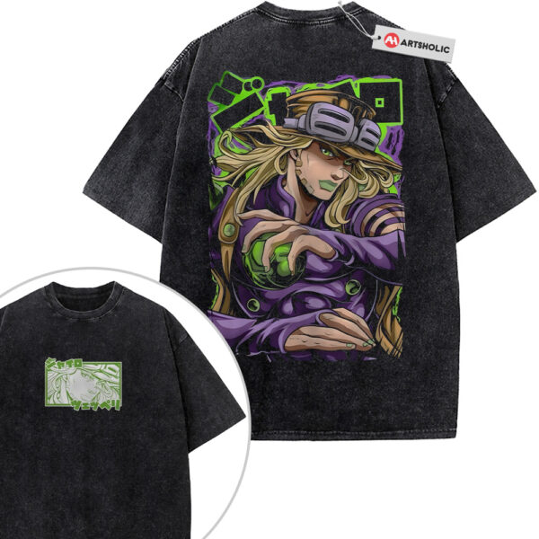 Gyro Zeppeli Shirt, JoJo's Bizarre Adventure Shirt, Anime Shirt, Vintage T-Shirt 2-Sided