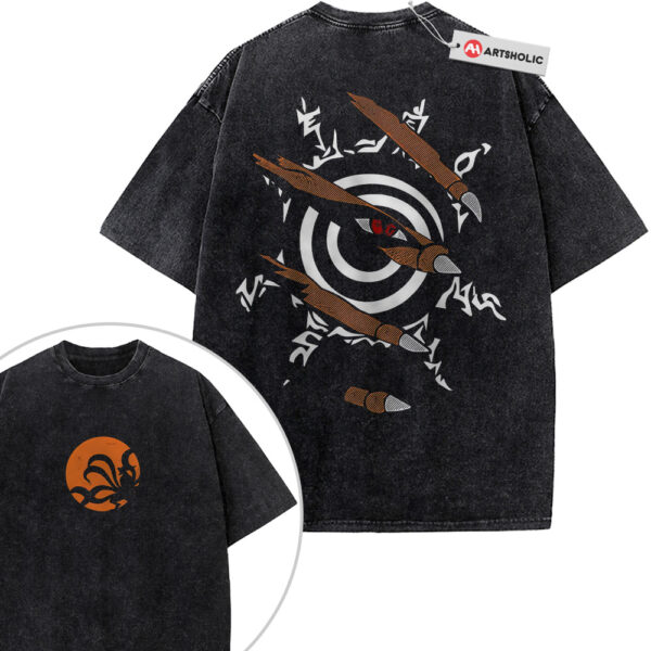 Kurama Shirt, Naruto Shirt, Anime Shirt, Vintage T-Shirt 2-Sided