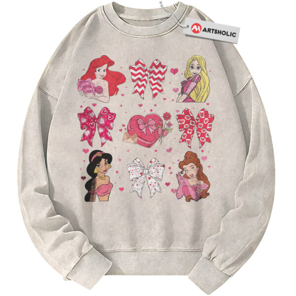 Disney Princess Sweatshirt, Valentine's Day Sweatshirt, Animated Sweatshirt, Vintage Sweater