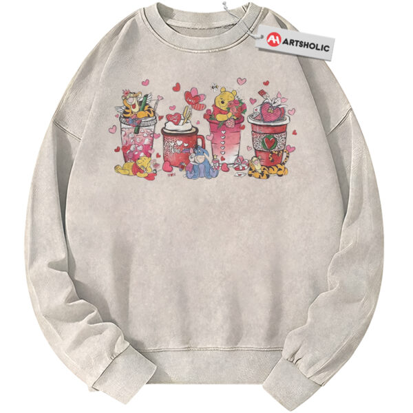 Winnie-the-Pooh Sweatshirt, Valentine's Day Sweatshirt, Animated Sweatshirt, Vintage Sweater