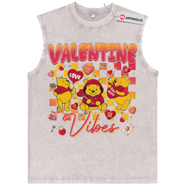 Winnie-the-Pooh Tank Top, Valentine's Day Tank Top, Animated Tank Top, Vintage Tank Top