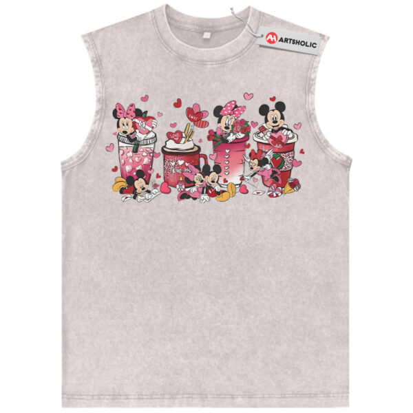 Mickey Mouse Tank Top, Valentine's Day Tank Top, Animated Tank Top, Vintage Tank Top