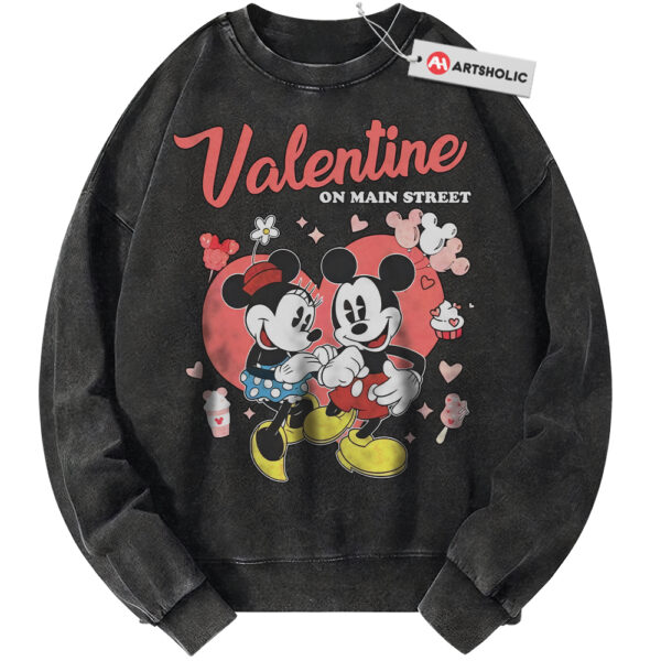 Minnie and Mickey Mouse Sweatshirt, Valentine's Day Sweatshirt, Animated Sweatshirt, Vintage Sweater