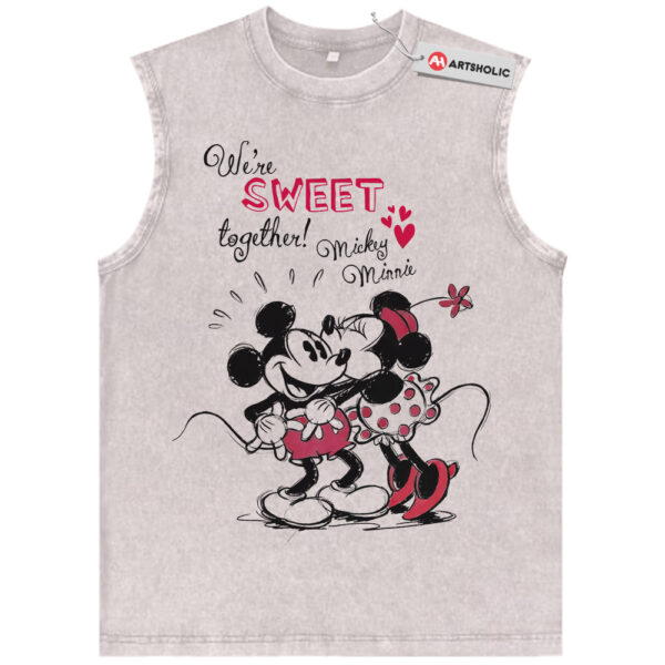 Mickey Mouse Tank Top, Valentine's Day Tank Top, Animated Tank Top, Vintage Tank Top