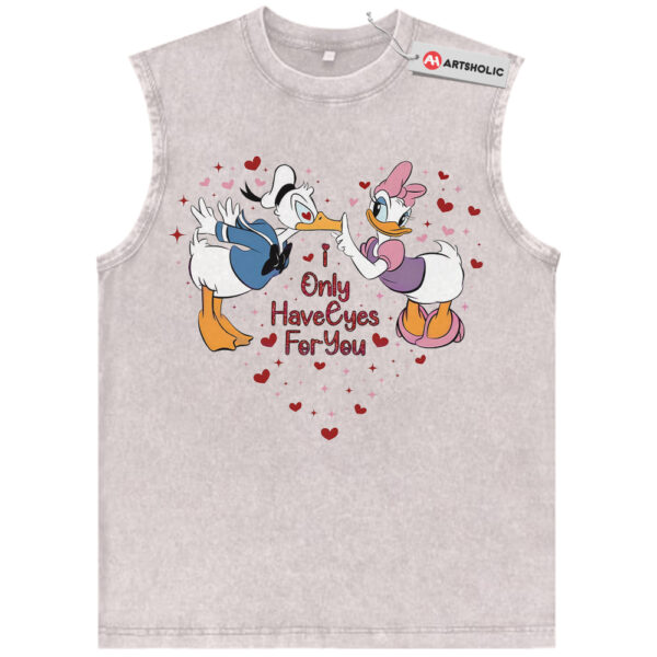 Daisy Duck Tank Top, Donald Duck Tank Top, Valentine's Day Tank Top, Animated Tank Top, Vintage Tank Top